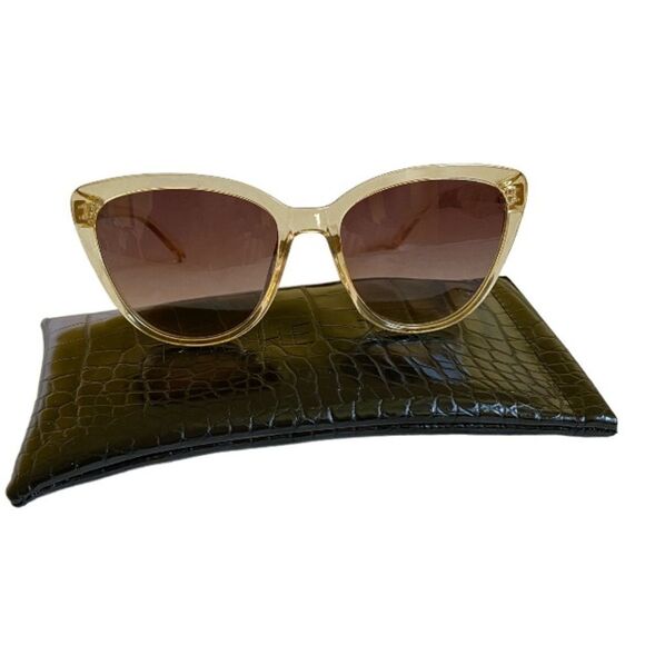 NEW Rachel Zoe Women's Nina Cat Eye Sunglasses in Nude-Crystal Feminine Coquette - Picture 3 of 12